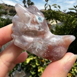 Flower Agate Skull - Small